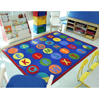 Kid Essentials Alpha-Dots 7'8" x 10'9" Area Rug in Color Multi