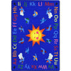 Kid Essentials Alphabet Tweet 7'8" x 10'9" Area Rug in Color Multi