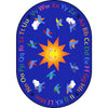 Kid Essentials Alphabet Tweet 7'8" x 10'9" Oval Area Rug in Color Multi