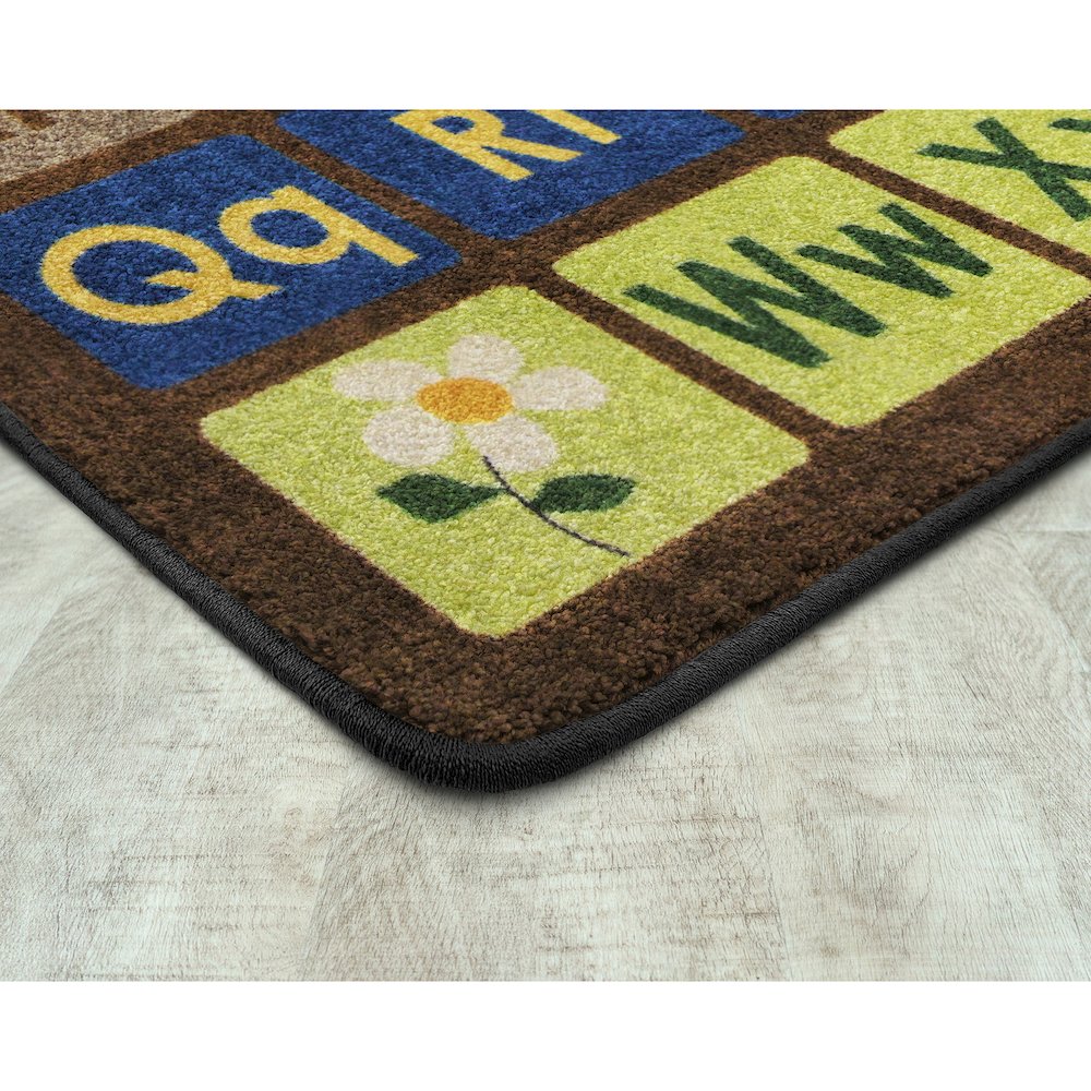 Kid Essentials Any Day Alphabet 7'8" x 10'9" Area Rug in Color Earthtone
