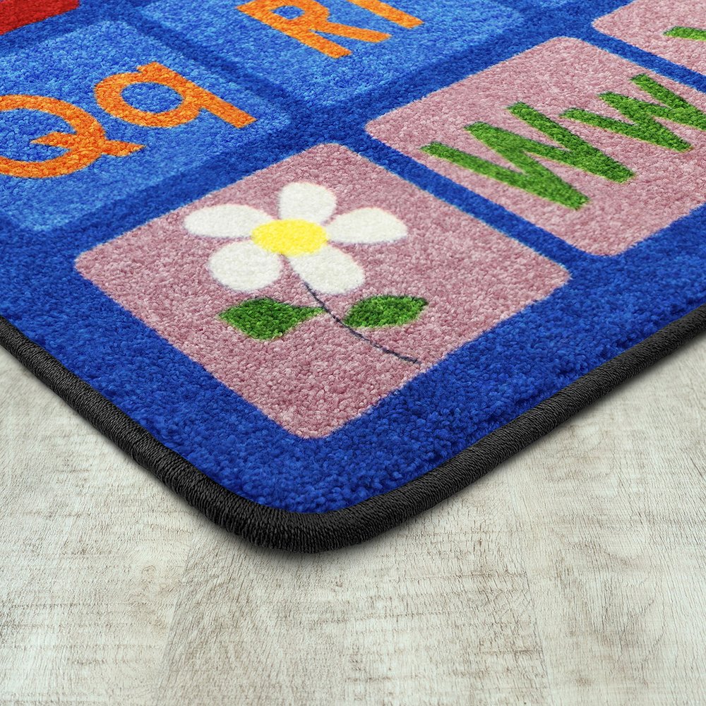 Kid Essentials Any Day Alphabet 7'8" x 10'9" Area Rug in Color Multi