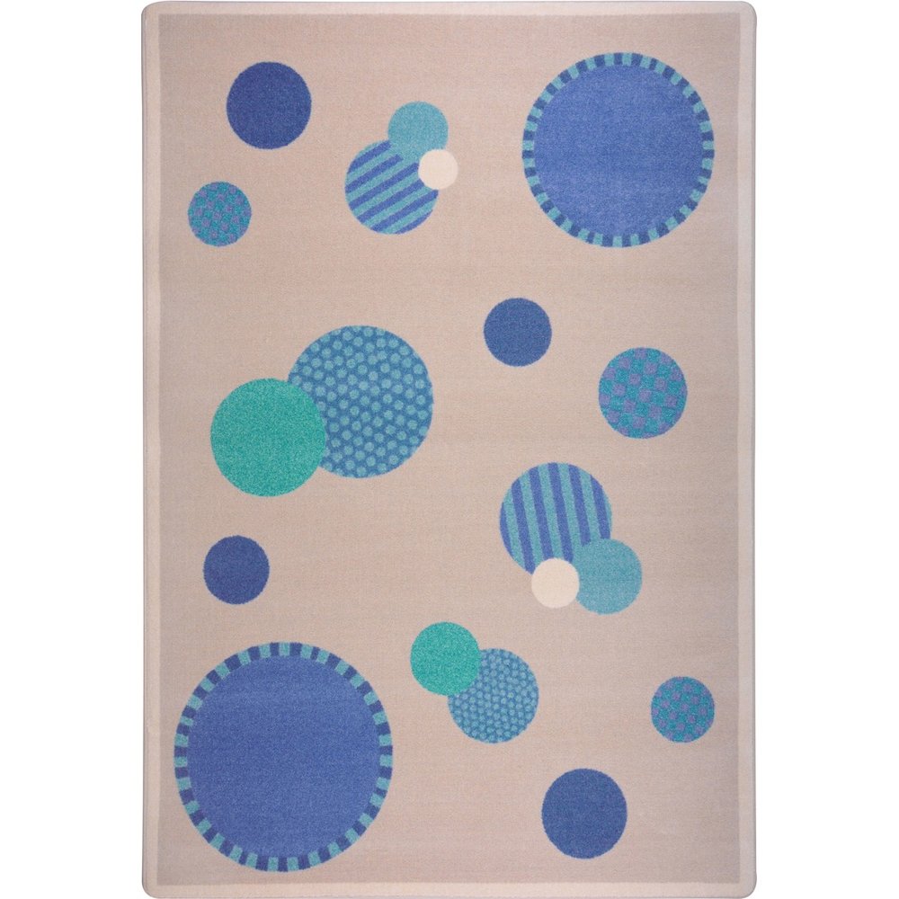 Playful Patterns Baby Dots 5'4" x 7'8" Area Rug in Color Blue