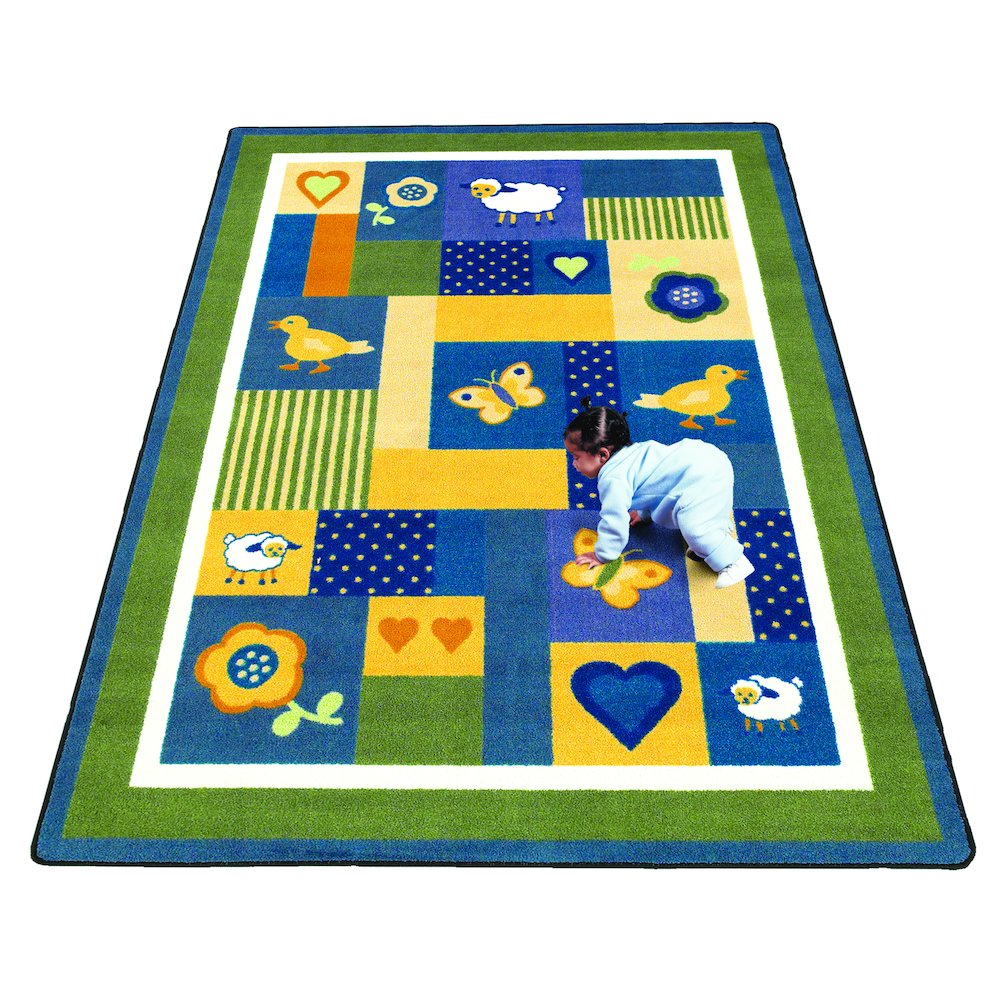 Kid Essentials Baby Love 5'4" x 7'8" Area Rug in Color Bold