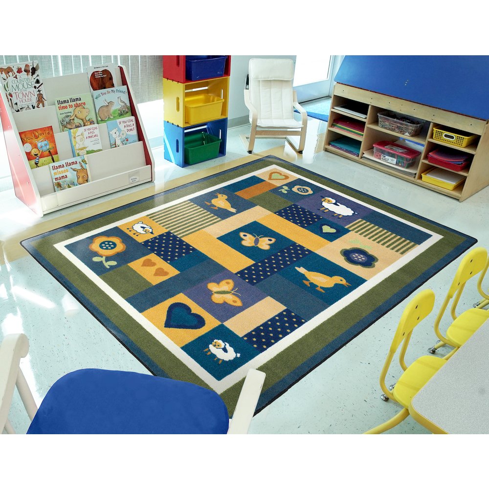 Kid Essentials Baby Love 5'4" x 7'8" Area Rug in Color Bold