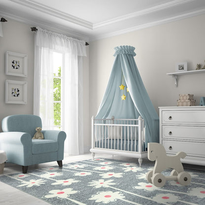 Claremont Kids Big Blooms 5'4" x 7'8" Area Rug in Color Cloudy