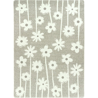 Claremont Kids Big Blooms 5'4" x 7'8" Area Rug in Color Linen
