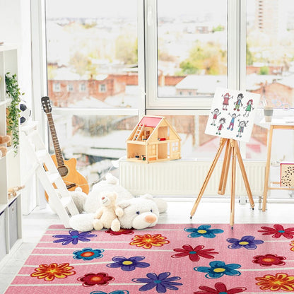 Claremont Kids Big Blooms 5'4" x 7'8" Area Rug in Color Bouquet