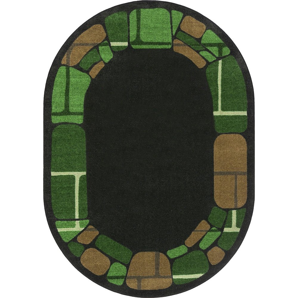 Kid Essentials BioStones 7'8" x 10'9" Oval Area Rug in Color Meadow