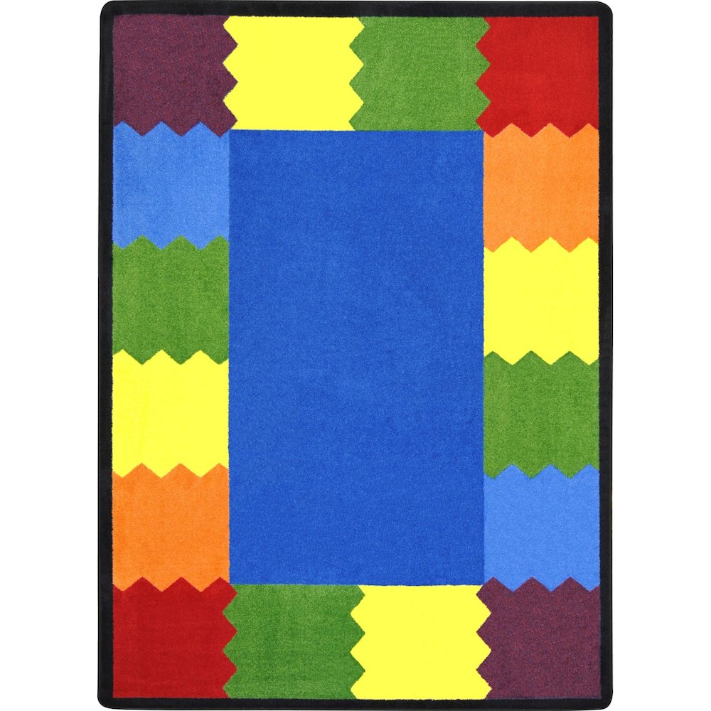 Kid Essentials Block Party 7'8" x 10'9" Area Rug in Color Multi
