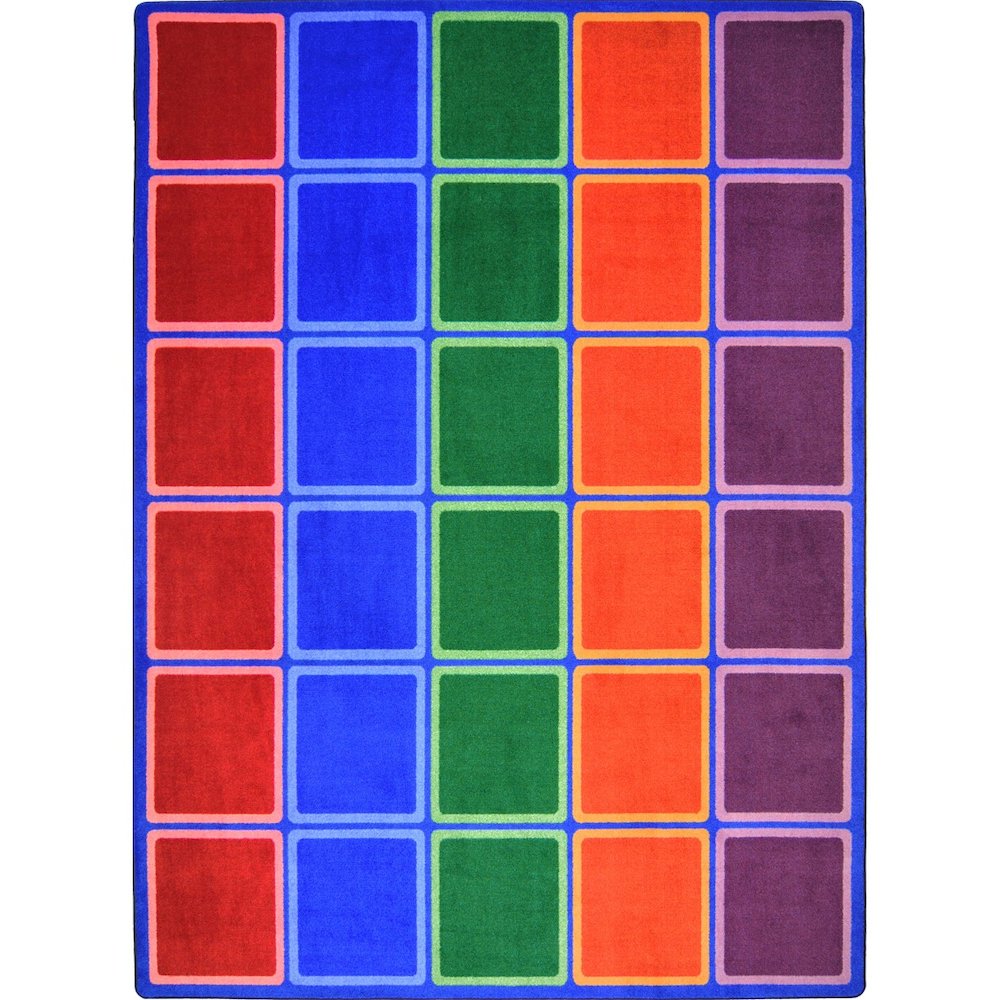 Kid Essentials Blocks Abound 10'9" x 13'2" Area Rug in Color Primary