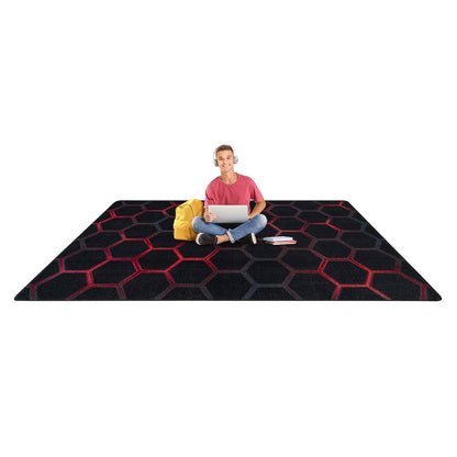 Kid Essentials Breakout 5'4" x 7'8" Area Rug in Color Ruby