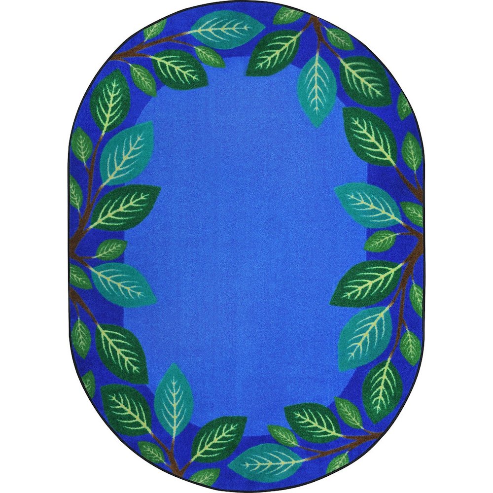 Kid Essentials Breezy Branches 7'8" x 10'9" Oval Area Rug in Color Multi