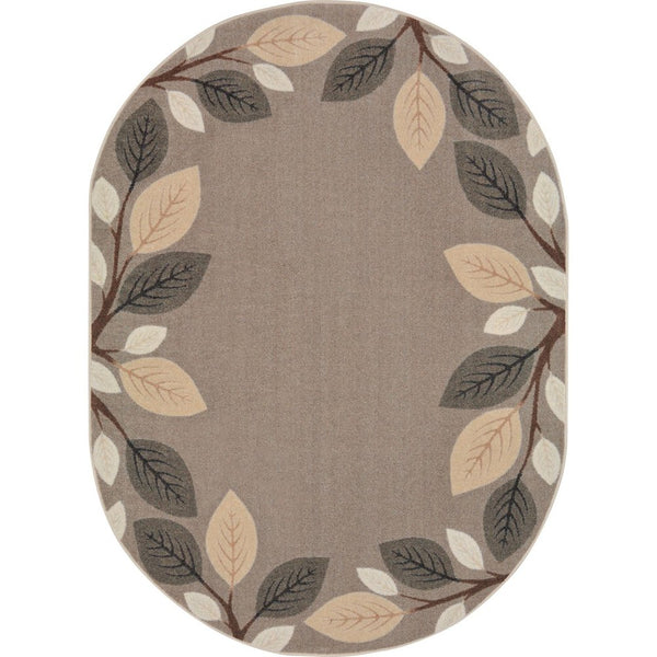 Kid Essentials Breezy Branches 7'8" x 10'9" Oval Area Rug in Color Neutral