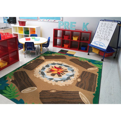 Kid Essentials Campfire Fun 7'8" x 10'9" Area Rug in Color Multi