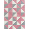 Claremont Kids Cartwheel 5'4" x 7'8" Area Rug in Color Blush