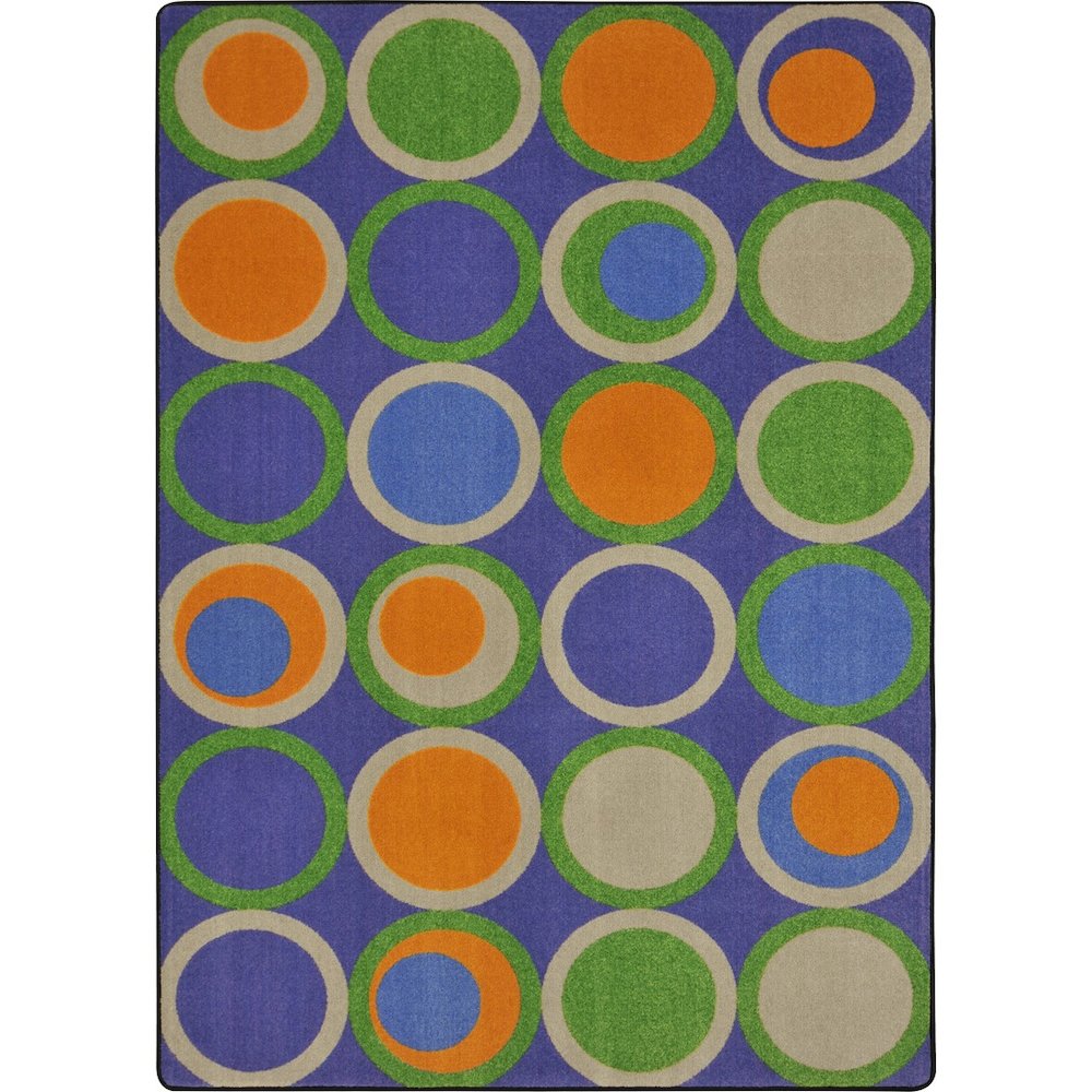 Kid Essentials Circle Back 7'8" x 10'9" Area Rug in Color Violet
