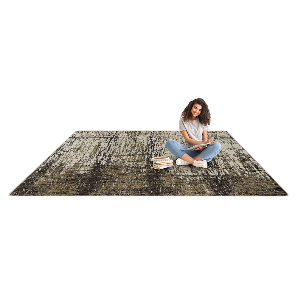 Kid Essentials Coastal Canvas 5'4" x 7'8" Area Rug in Color Sand Dune