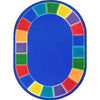 Kid Essentials Color Tones 7'8" x 10'9" Oval Area Rug in Color Multi