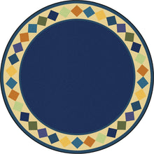 Kid Essentials Delightful Diamonds 13'2" Round Area Rug in Color Multi