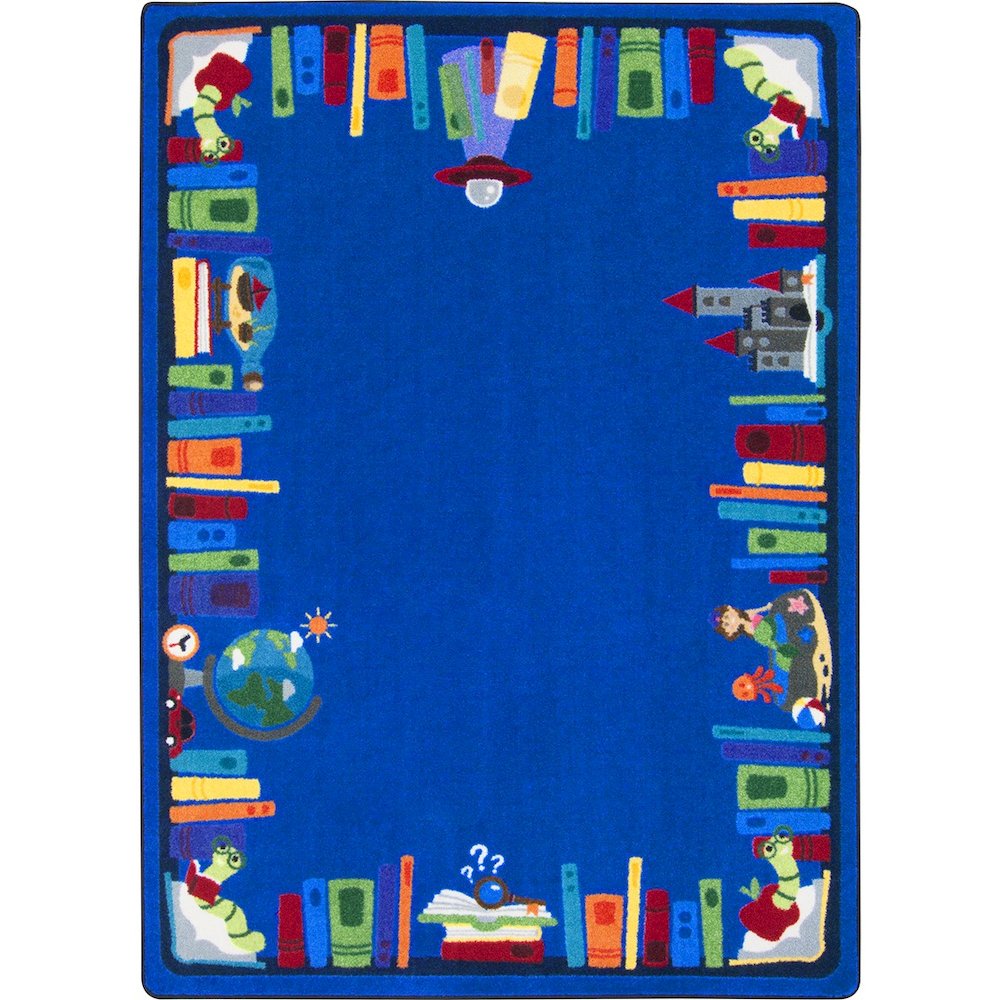 Kid Essentials Discovery Books 7'8" x 10'9" Area Rug in Color Multi