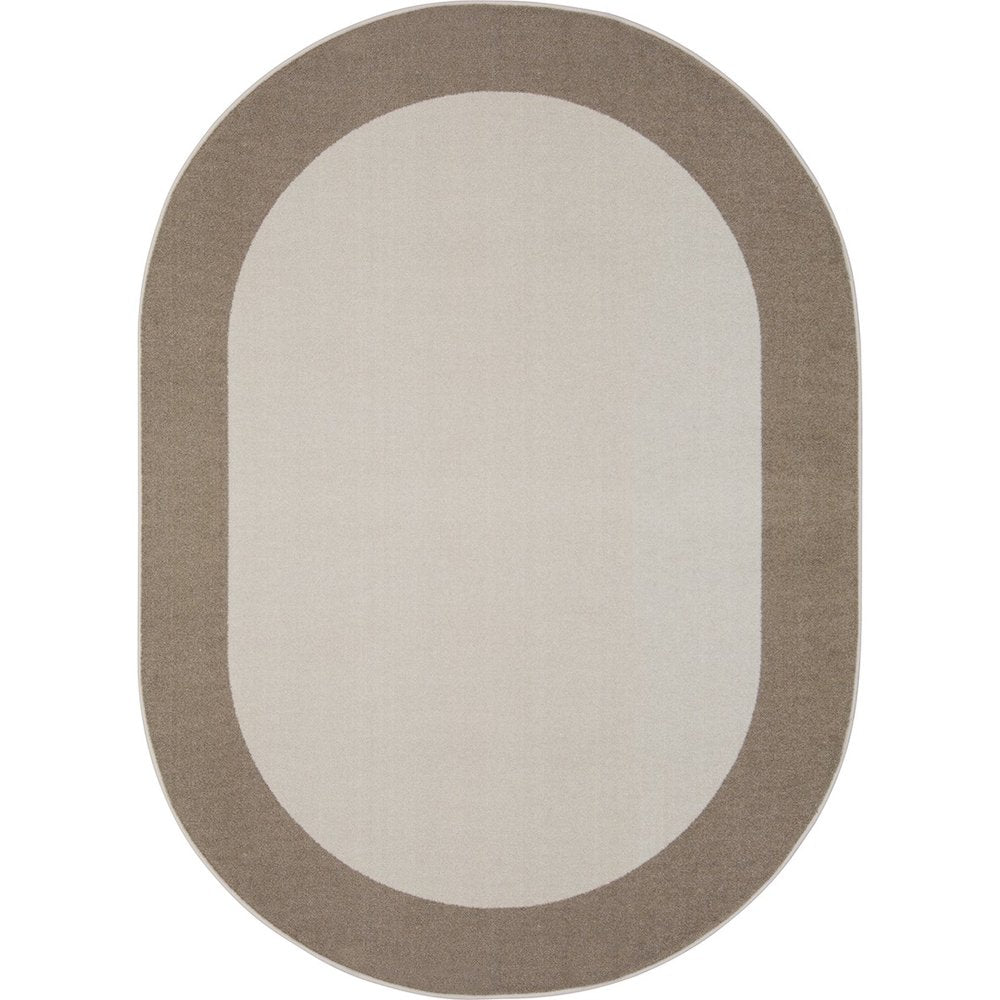 Kid Essentials Easy Going 7'8" x 10'9" Oval Area Rug in Color Neutral