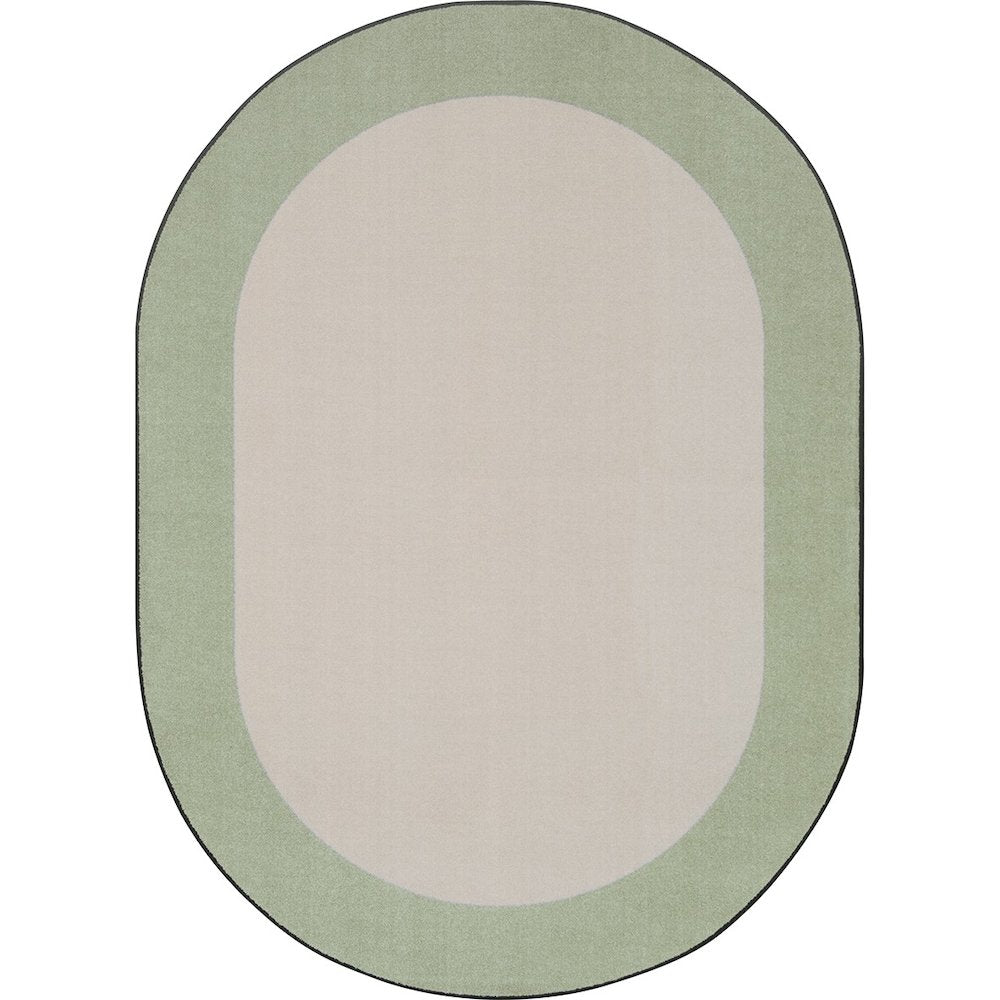 Kid Essentials Easy Going 7'8" x 10'9" Oval Area Rug in Color Sage