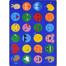 Kid Essentials Emoji Expressions 7'8" x 10'9" Area Rug in Color Multi