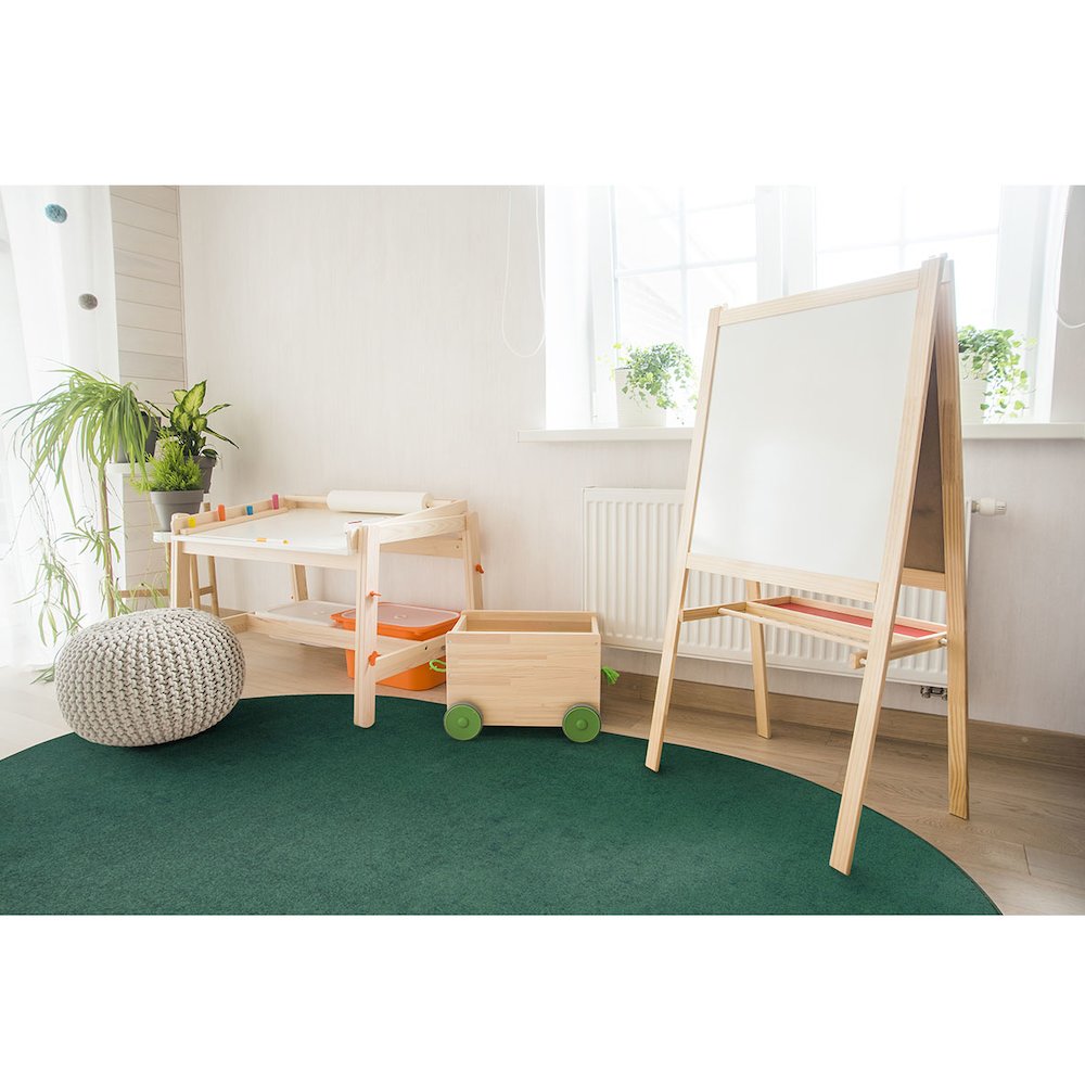 Kid Essentials Endurance 12' x 7'6" Oval Area Rug in Color Forest