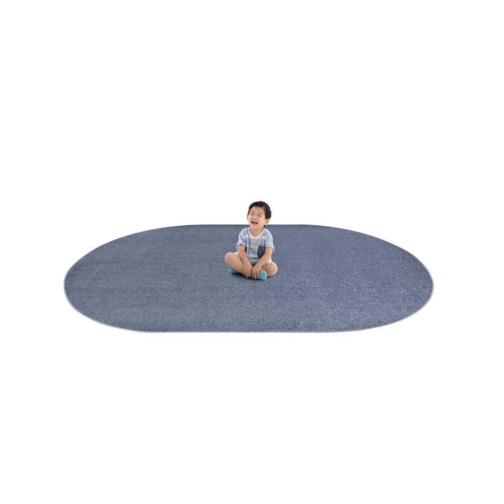 Kid Essentials Endurance 12' x 7'6" Oval Area Rug in Color Glacier Blue