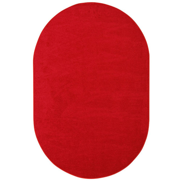 Kid Essentials Endurance 12' x 7'6" Oval Area Rug in Color Red