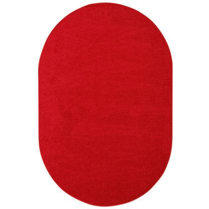 Kid Essentials Endurance 12' x 7'6" Oval Area Rug in Color Red
