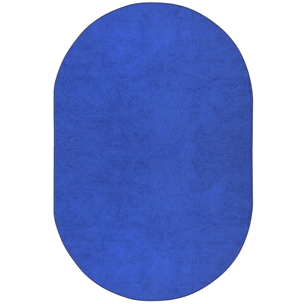 Kid Essentials Endurance 12' x 7'6" Oval Area Rug in Color Royal Blue