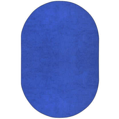 Kid Essentials Endurance 12' x 7'6" Oval Area Rug in Color Royal Blue