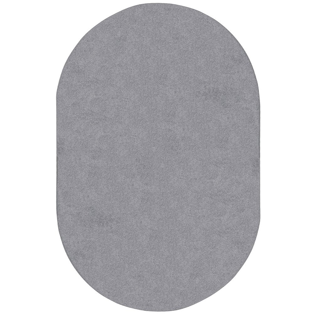 Kid Essentials Endurance 12' x 7'6" Oval Area Rug in Color Silver