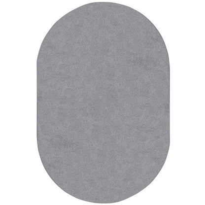 Kid Essentials Endurance 12' x 7'6" Oval Area Rug in Color Silver