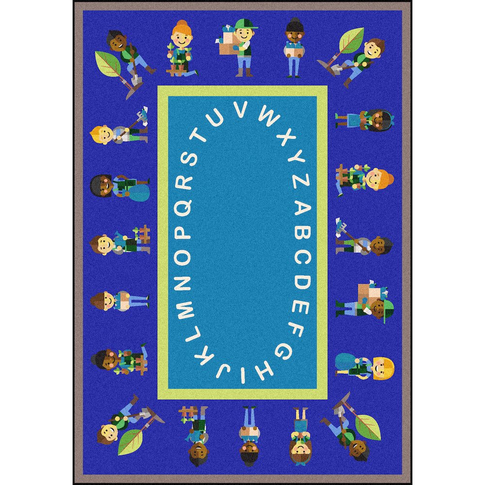 Kid Essentials Environmental Helpers 7'8" x 10'9" Area Rug in Color Multi