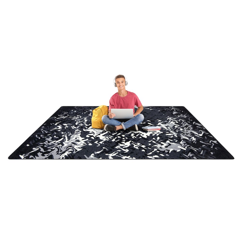 Kid Essentials Eruption 5'4" x 7'8" Area Rug in Color Arctic