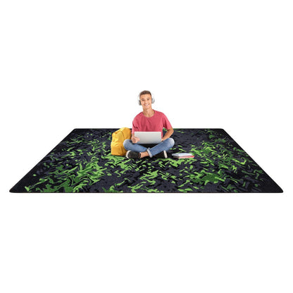 Kid Essentials Eruption 5'4" x 7'8" Area Rug in Color Emerald
