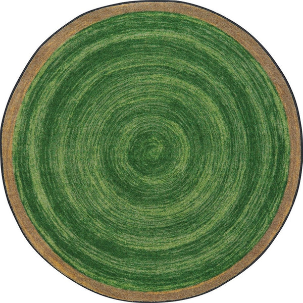 Kid Essentials Feeling Natural 5'4" Round Area Rug in Color Pine