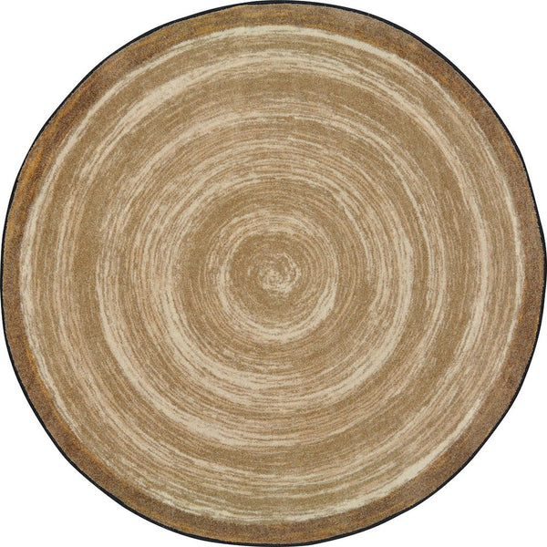 Kid Essentials Feeling Natural 5'4" Round Area Rug in Color Sand