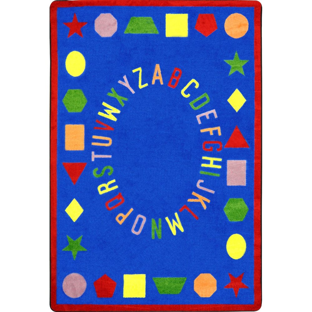 Kid Essentials First Lessons 5'4" x 7'8" Area Rug in Color Blue