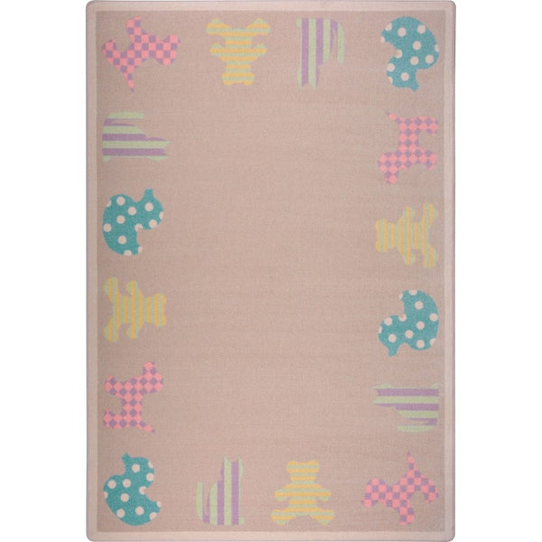 Kid Essentials Frisky Friends 5'4" x 7'8" Area Rug in Color Multi