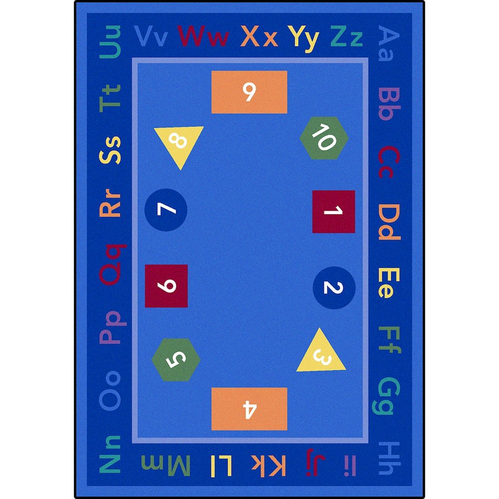 Kid Essentials Fun-damentals 7'8" x 10'9" Area Rug in Color Multi