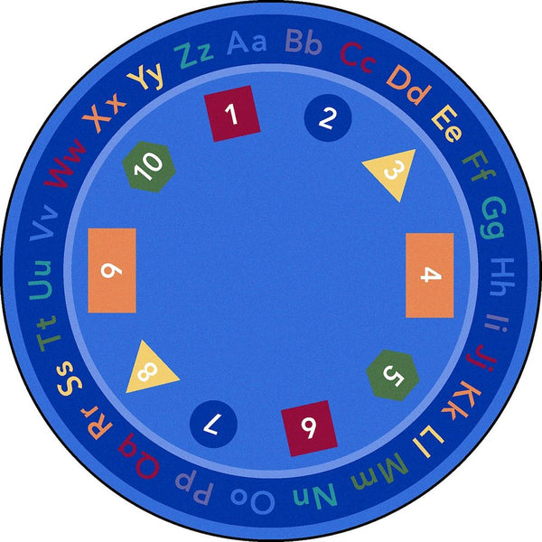 Kid Essentials Fun-damentals 13'2" Round Area Rug in Color Multi