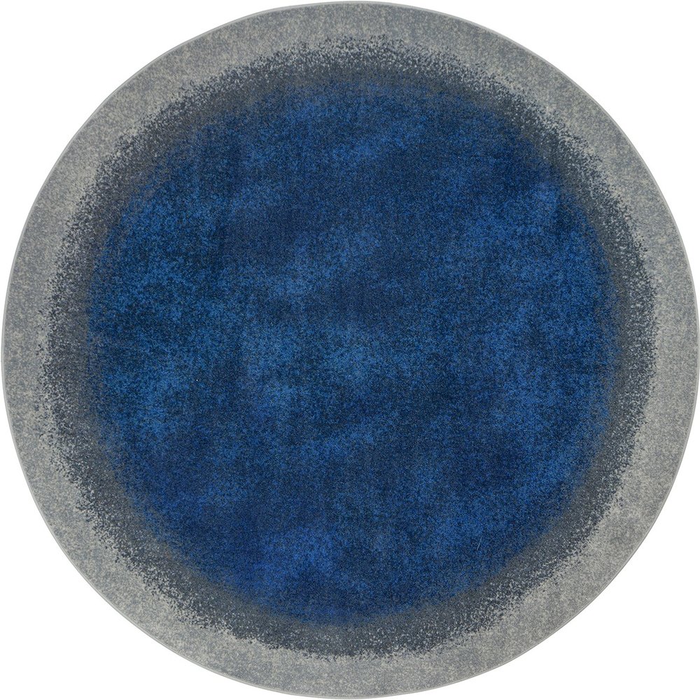 Kid Essentials Grounded 5'4" Round Area Rug in Color Marine
