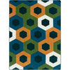 Kid Essentials Hexed 5'4" x 7'8" Area Rug in Color Citrus