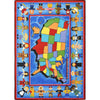 Kid Essentials I'm An American 7'8" x 10'9" Area Rug in Color Multi