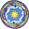 Kid Essentials In Training 5'4" Round Area Rug in Color Multi
