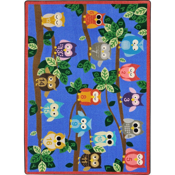 Kid Essentials It's A Hoot 7'8" x 10'9" Area Rug in Color Multi