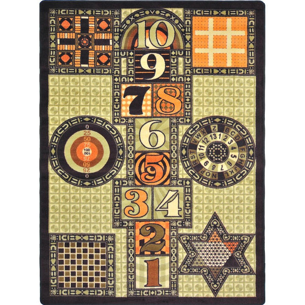Kid Essentials Games Galore 7'8" x 10'9" Area Rug in Color Autumn